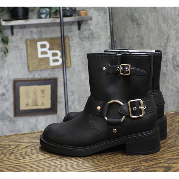 NWT Universal Thread Womens Connor Harness Buckle Ankle Boots 90511576 Black 8M - Picture 5 of 9